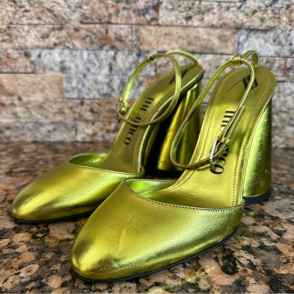 The Attico Luz metallic 120mm leather pumps Shoes Size 38 - Picture 5 of 9